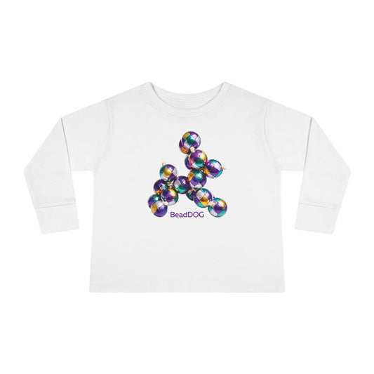 Mardi Gras BeadDog Toddler Long Sleeve Tee — Harlequin Graphic