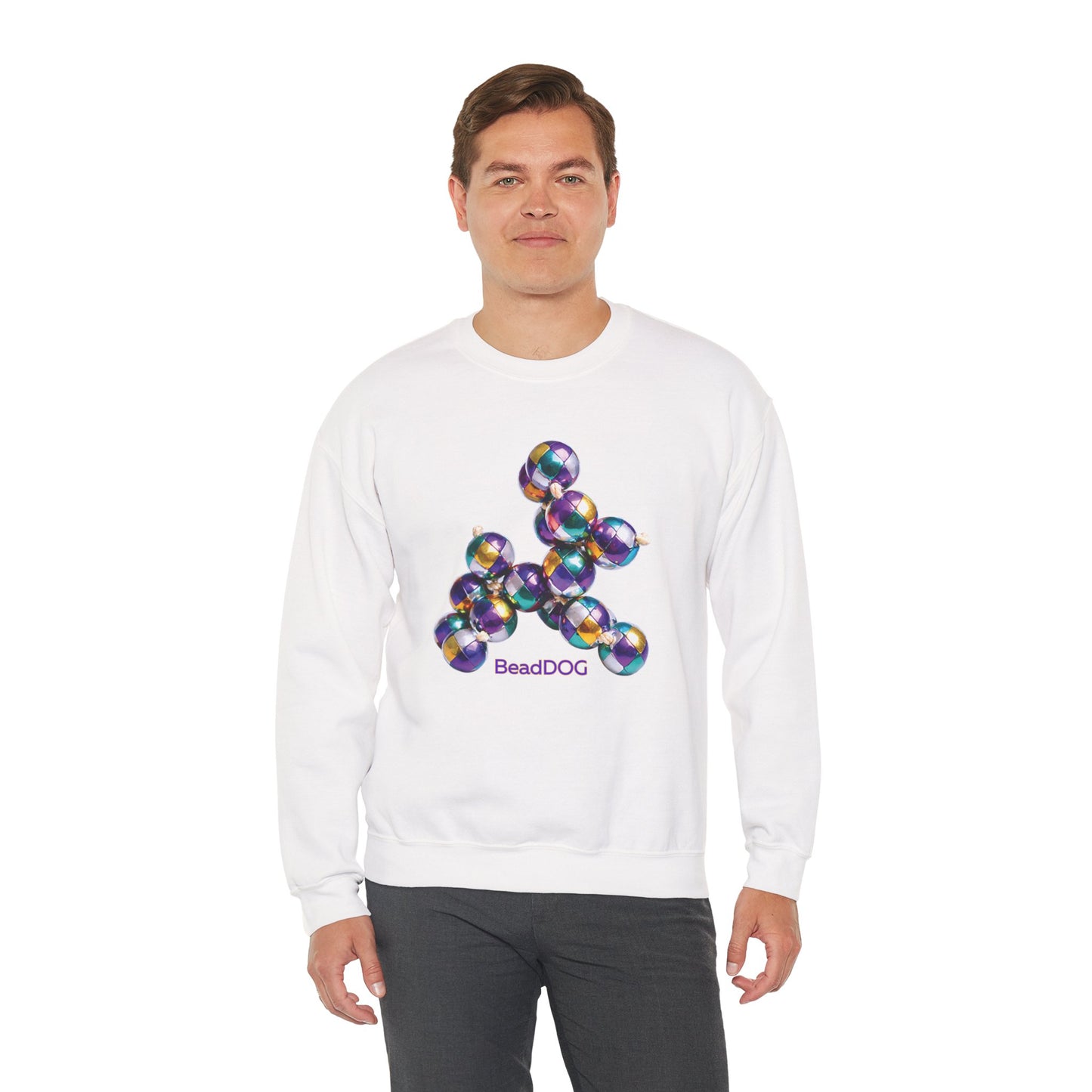 Mardi Gras Harlequin Bead Dog Sweatshirt