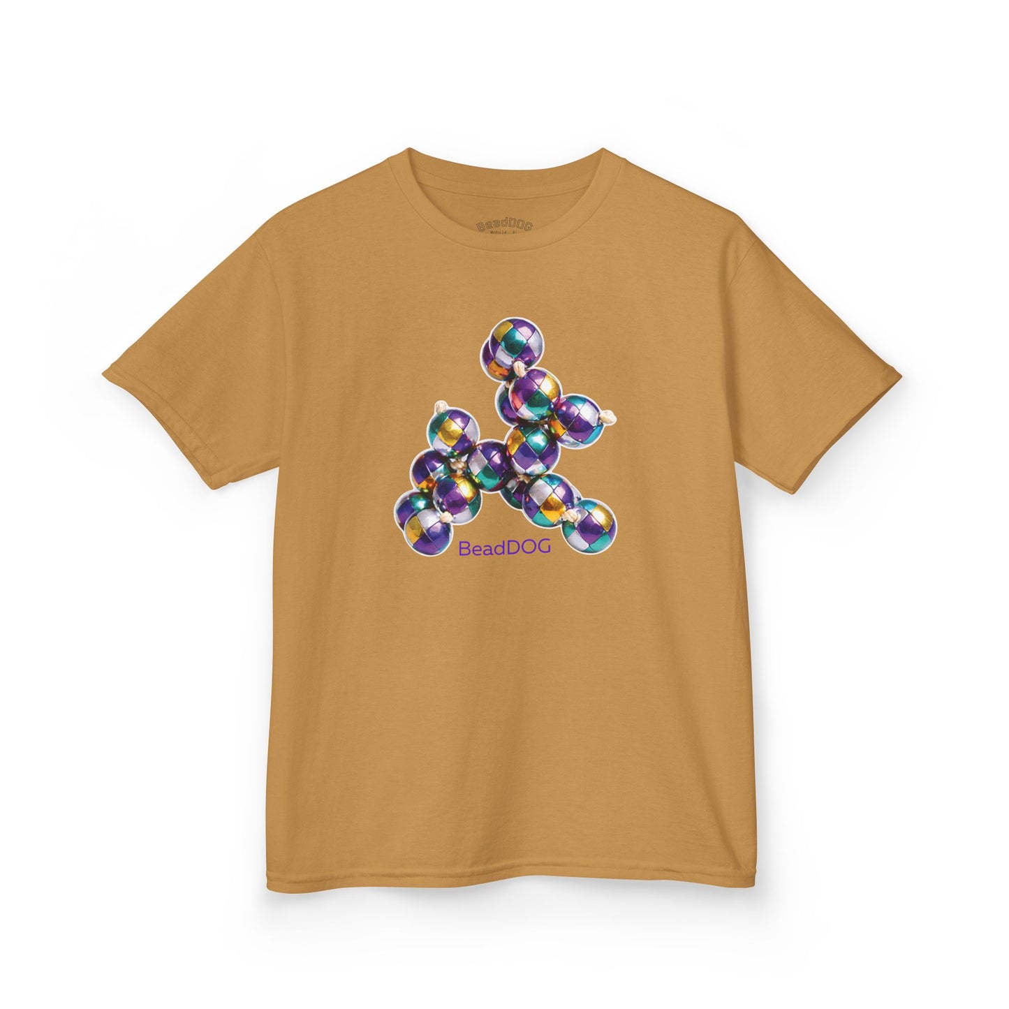 Kids Mardi Gras BeadDog Graphic Tee — Harlequin Youth T-Shirt