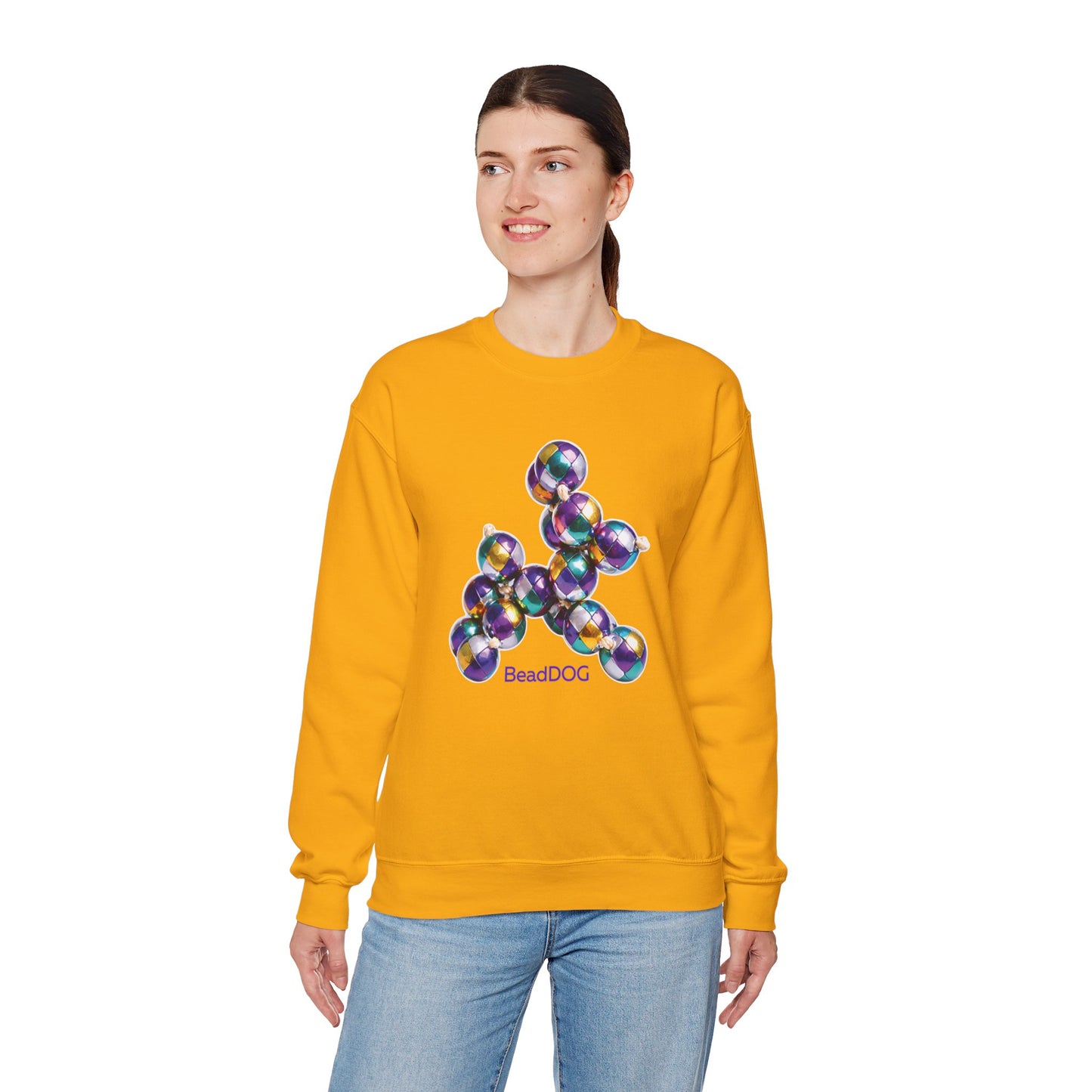 Mardi Gras Harlequin Bead Dog Sweatshirt