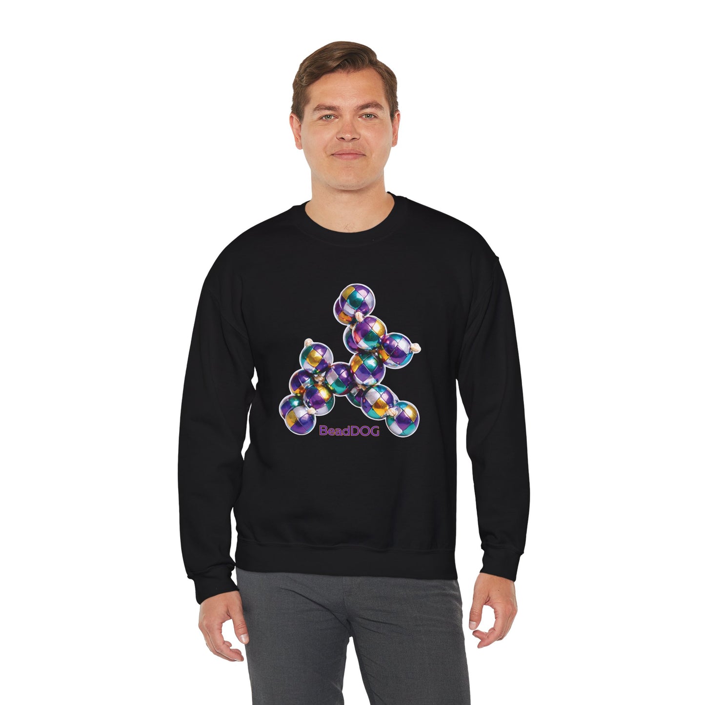 Mardi Gras Harlequin Bead Dog Sweatshirt