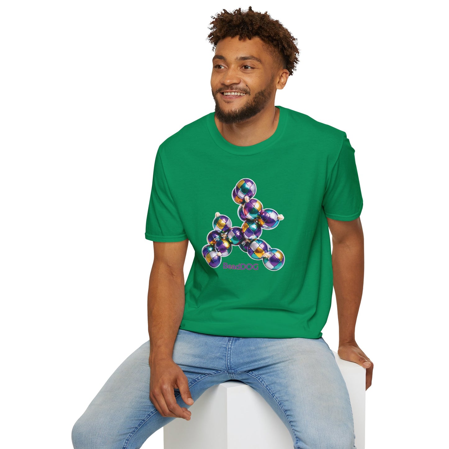 Bead Dog Graphic T-Shirt — Colorful BeadDog Art Tee