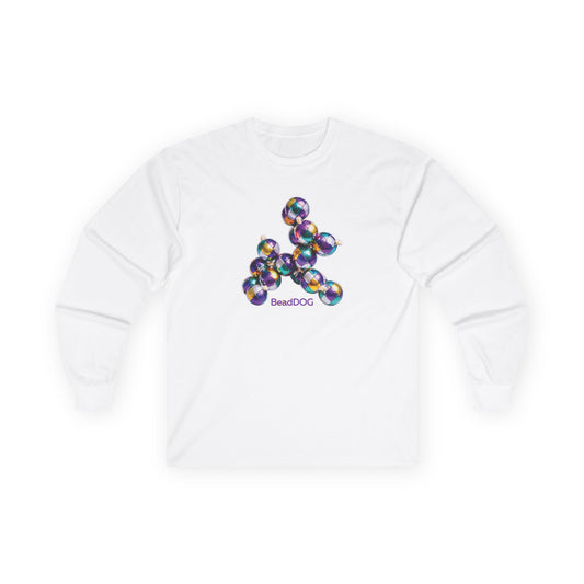 Mardi Gras Harlequin Bead Dog Long Sleeve Tee