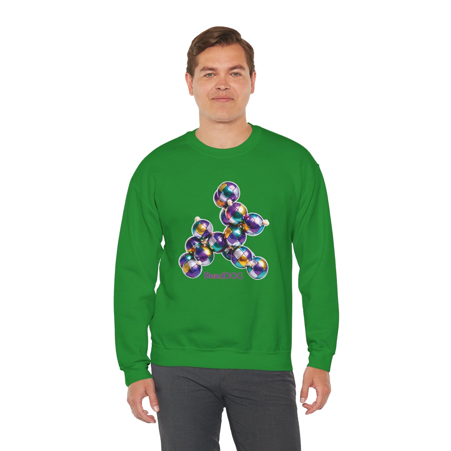 Mardi Gras Harlequin Bead Dog Sweatshirt