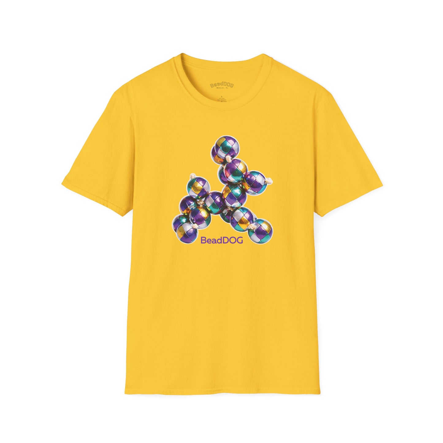 Bead Dog Graphic T-Shirt — Colorful BeadDog Art Tee
