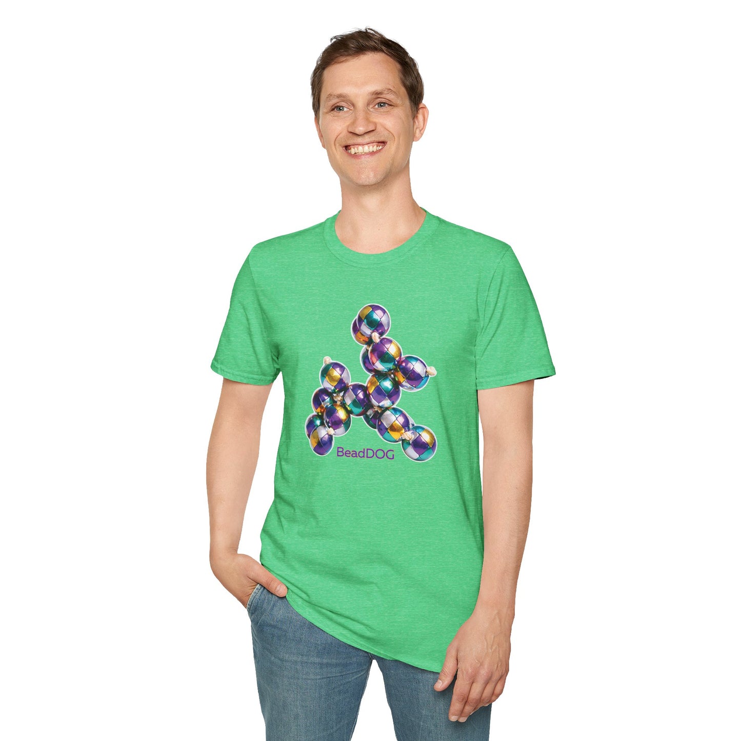 Bead Dog Graphic T-Shirt — Colorful BeadDog Art Tee