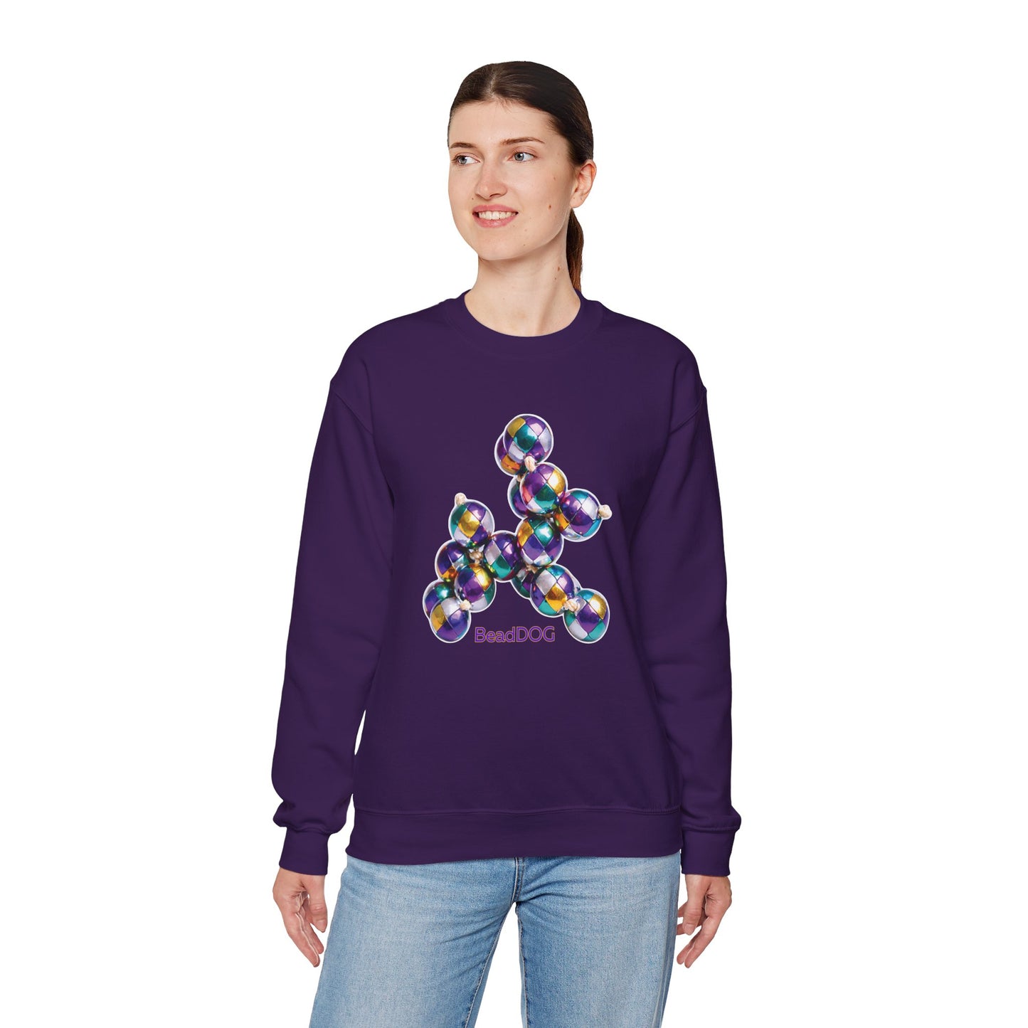 Mardi Gras Harlequin Bead Dog Sweatshirt