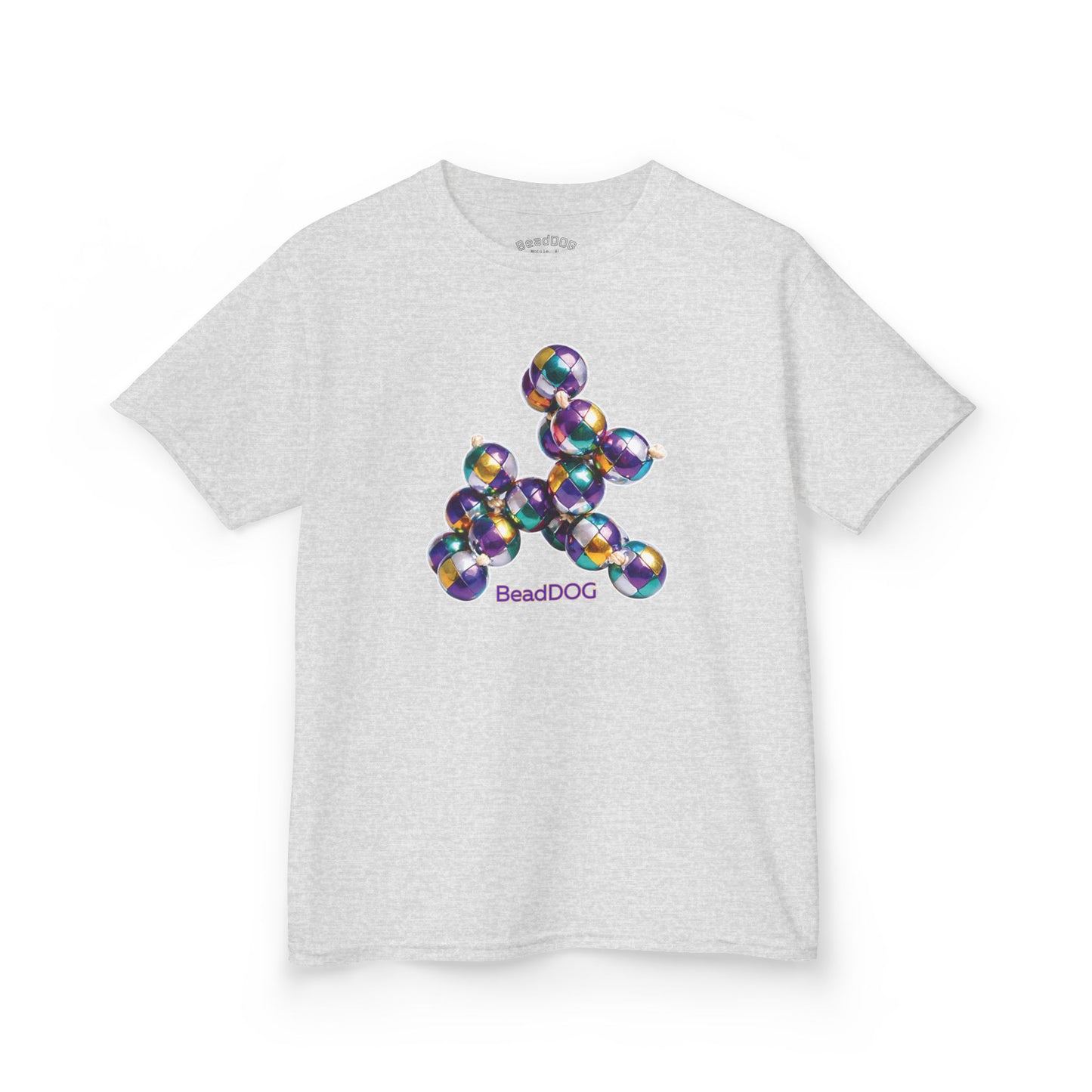 Kids Mardi Gras BeadDog Graphic Tee — Harlequin Youth T-Shirt