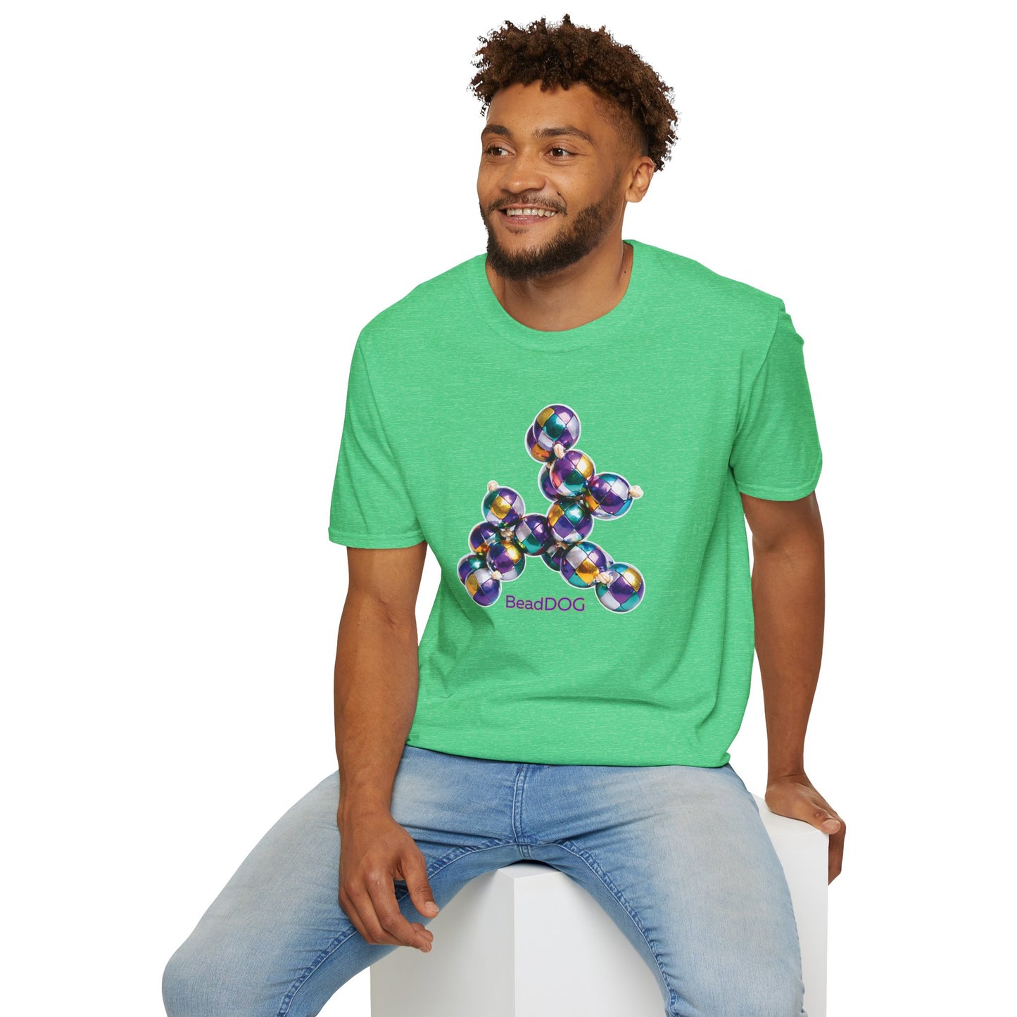 Bead Dog Graphic T-Shirt — Colorful BeadDog Art Tee
