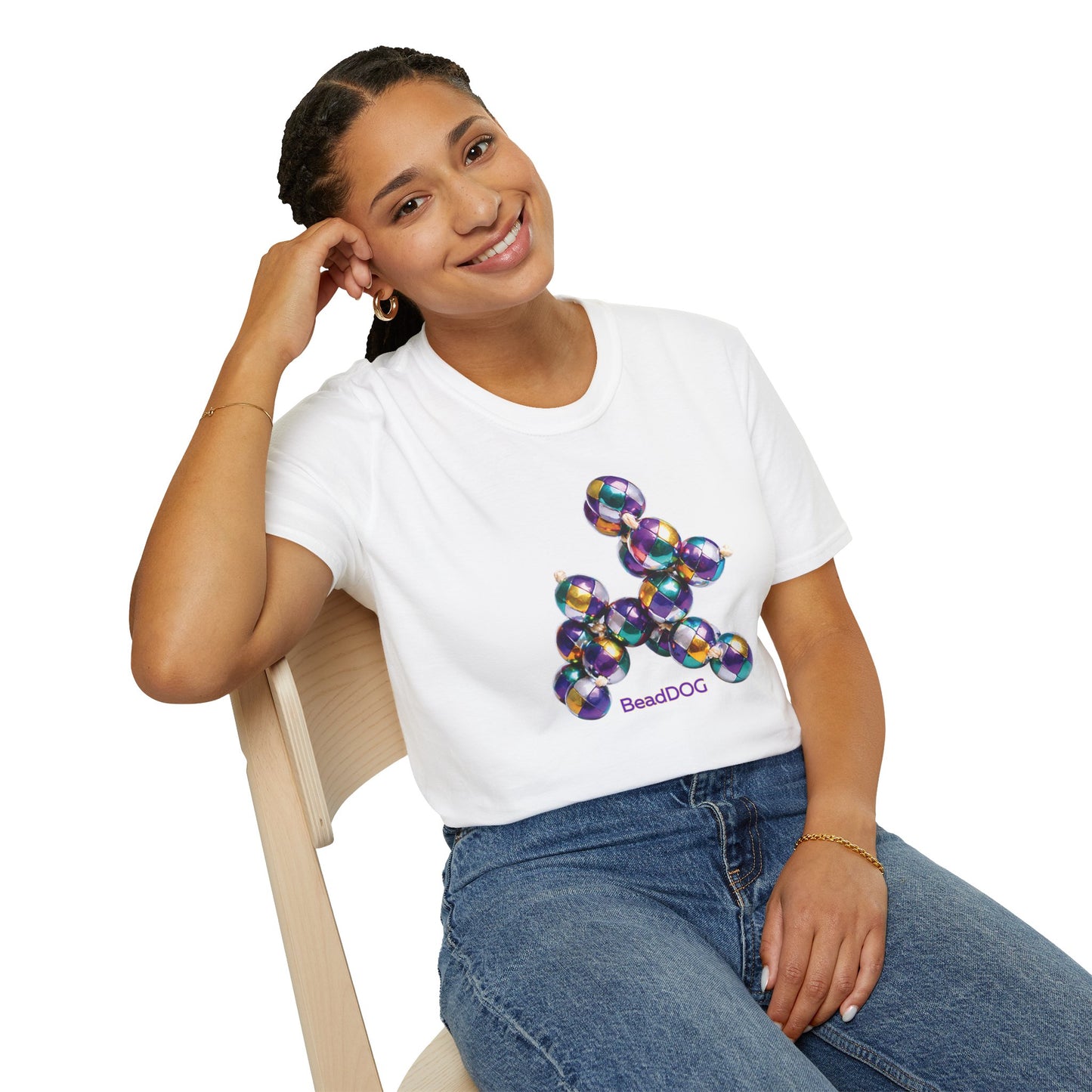 Bead Dog Graphic T-Shirt — Colorful BeadDog Art Tee