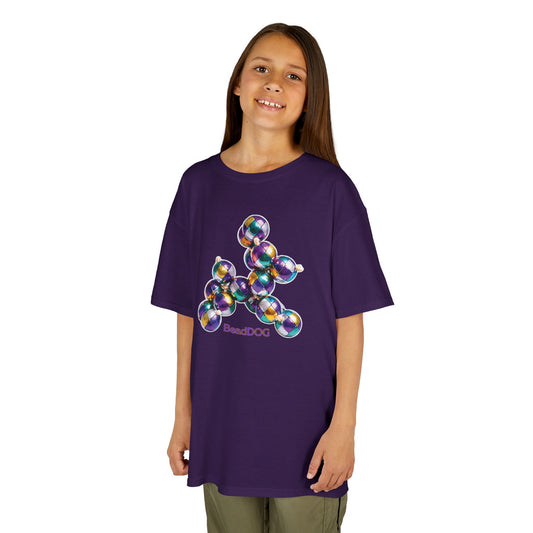 Kids Mardi Gras BeadDog Graphic Tee — Harlequin Youth T-Shirt