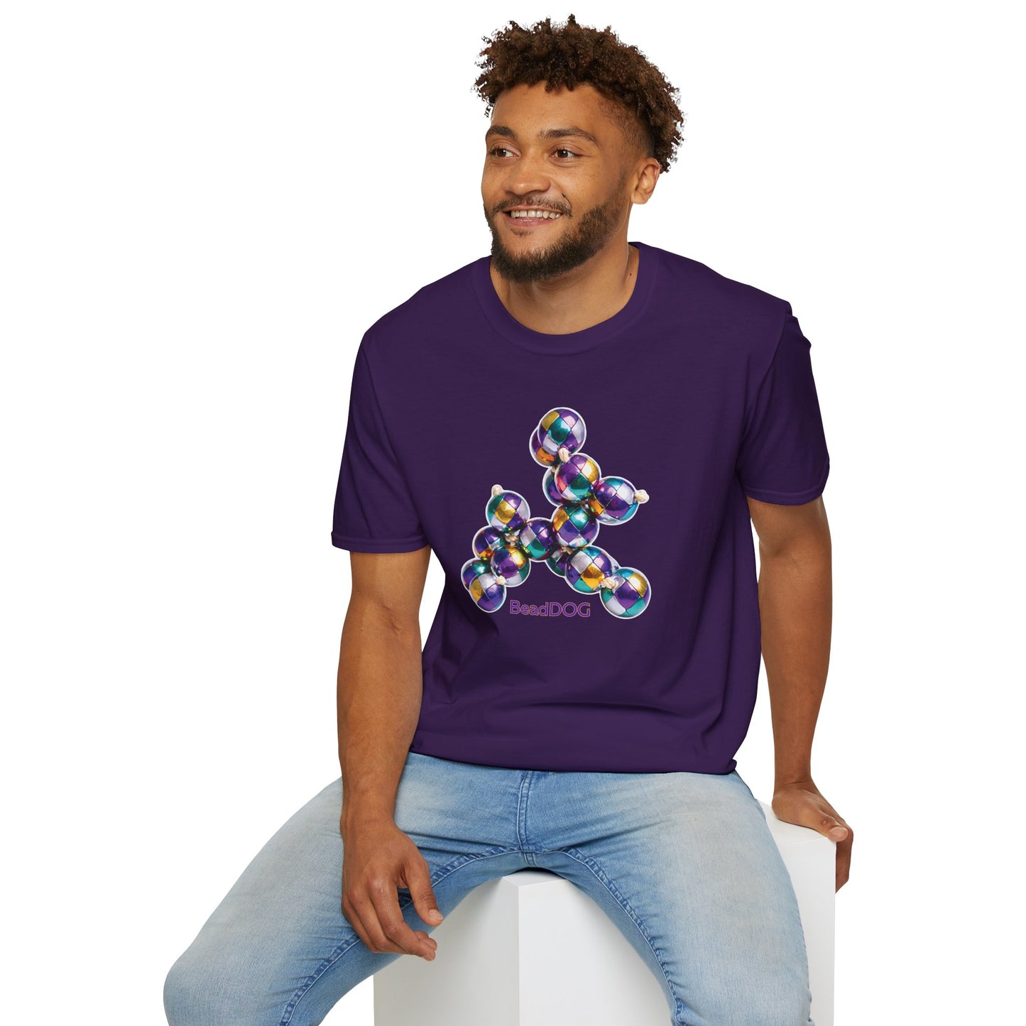 Bead Dog Graphic T-Shirt — Colorful BeadDog Art Tee