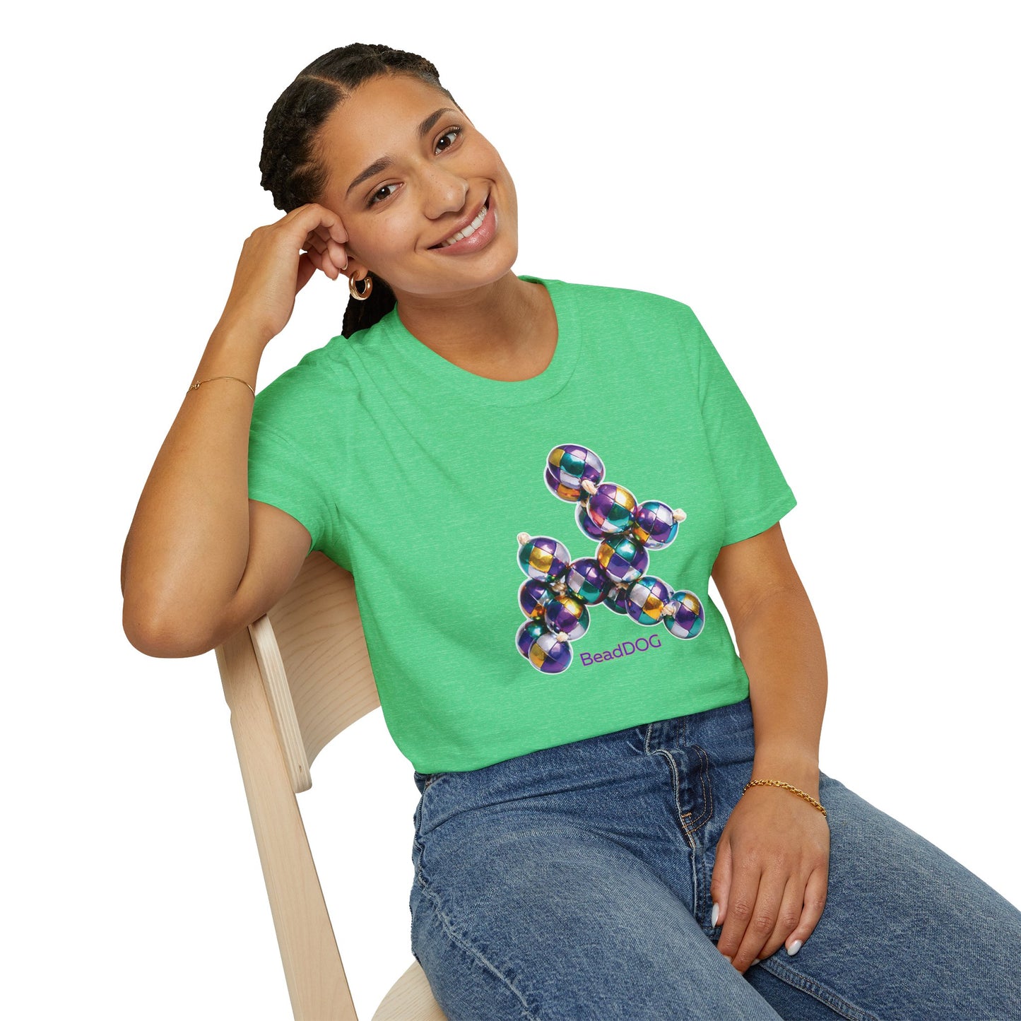 Bead Dog Graphic T-Shirt — Colorful BeadDog Art Tee