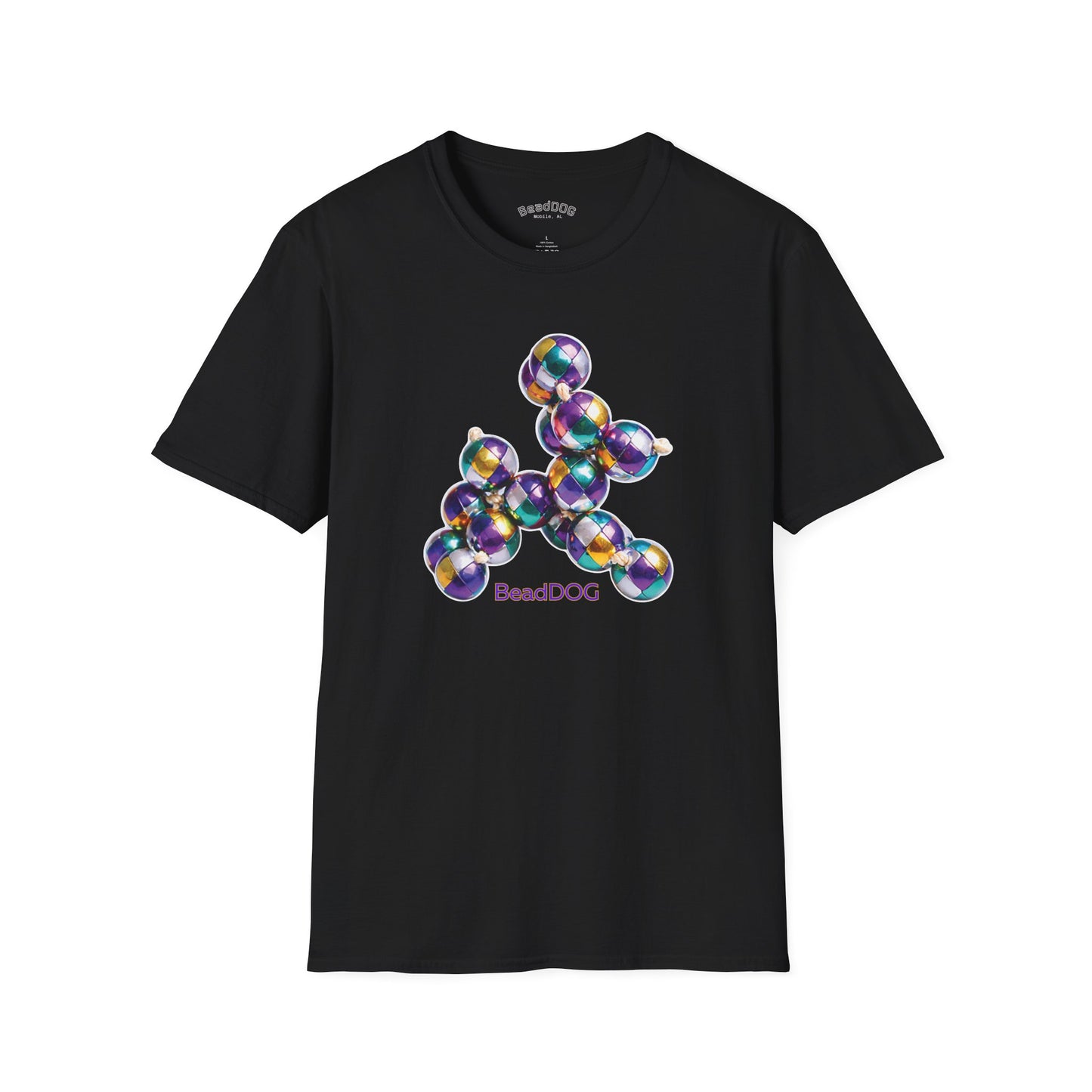 Bead Dog Graphic T-Shirt — Colorful BeadDog Art Tee