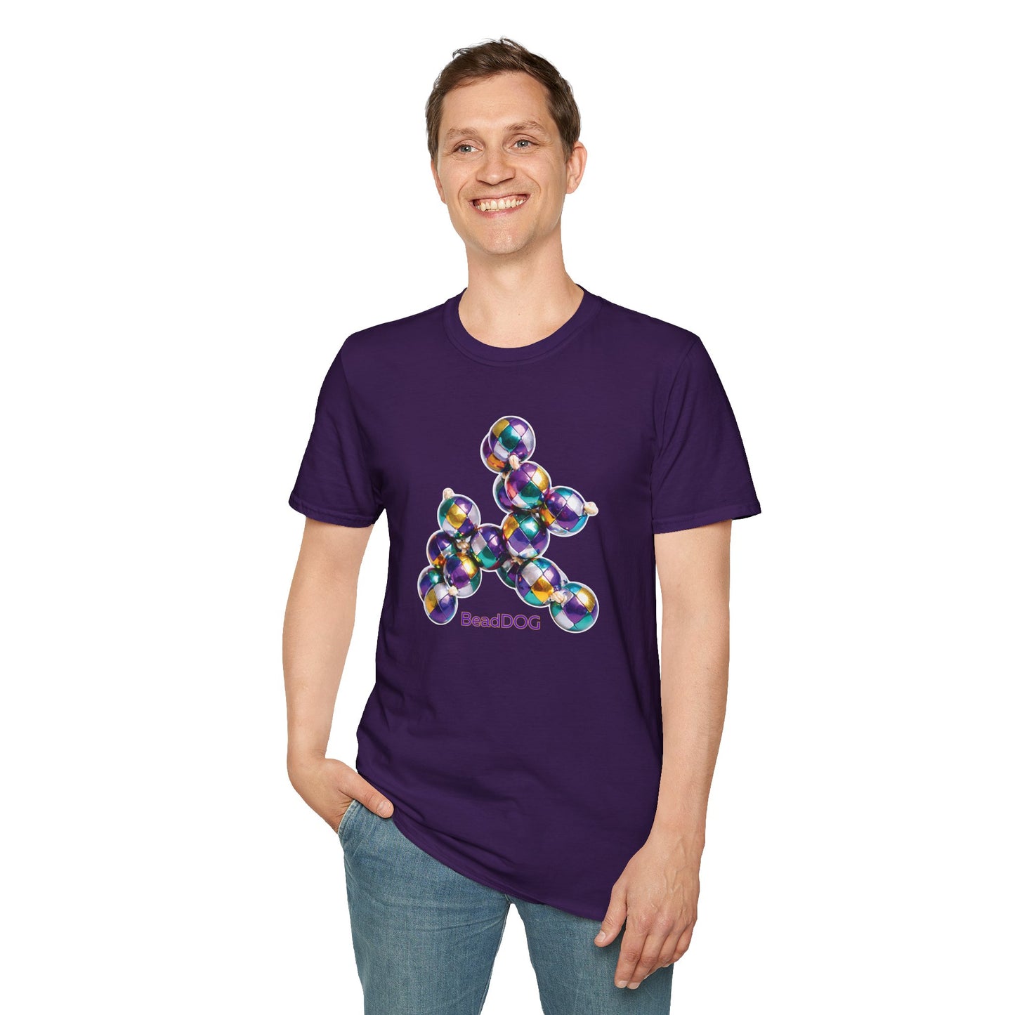 Bead Dog Graphic T-Shirt — Colorful BeadDog Art Tee