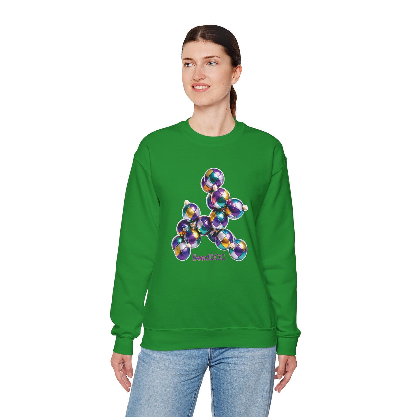 Mardi Gras Harlequin Bead Dog Sweatshirt