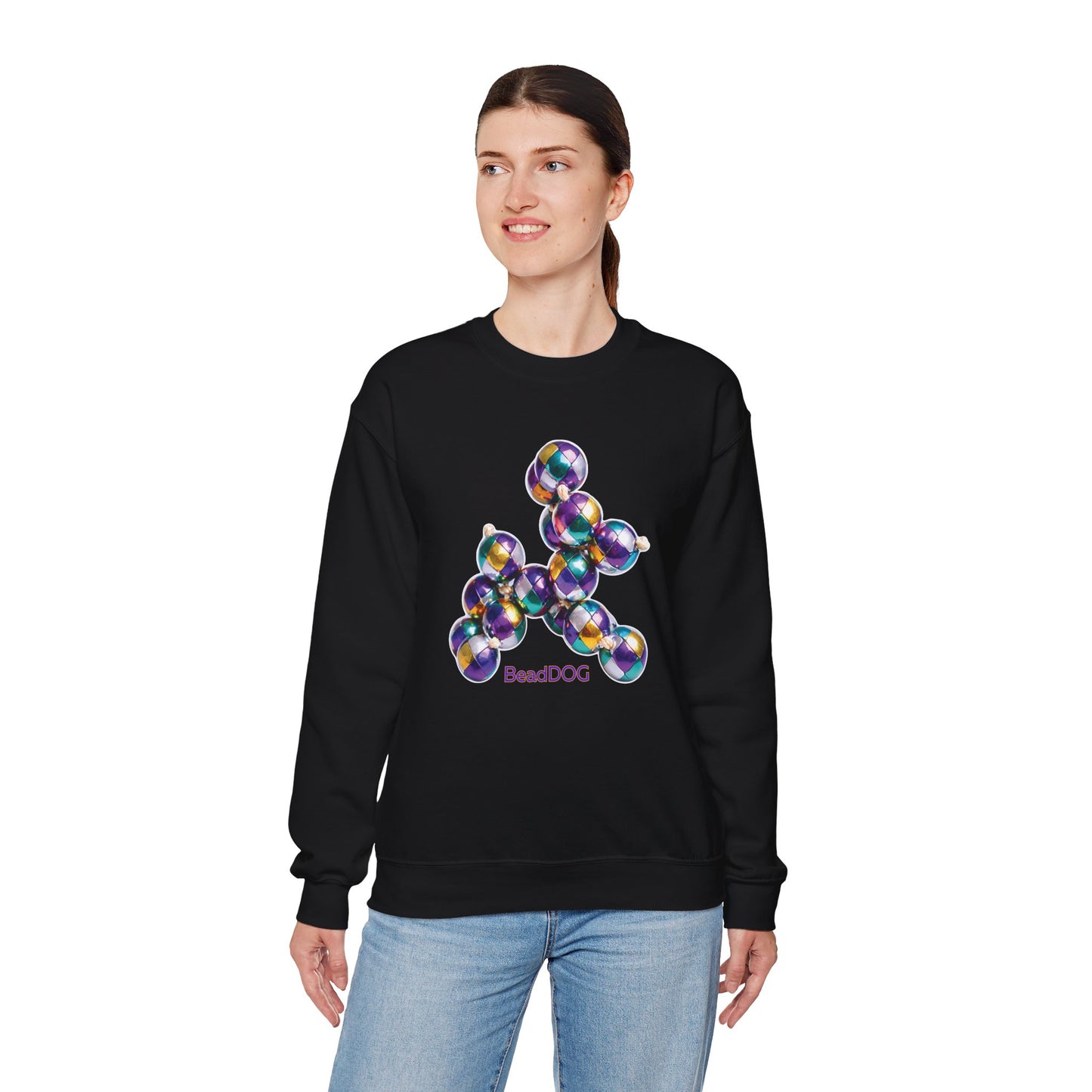 Mardi Gras Harlequin Bead Dog Sweatshirt