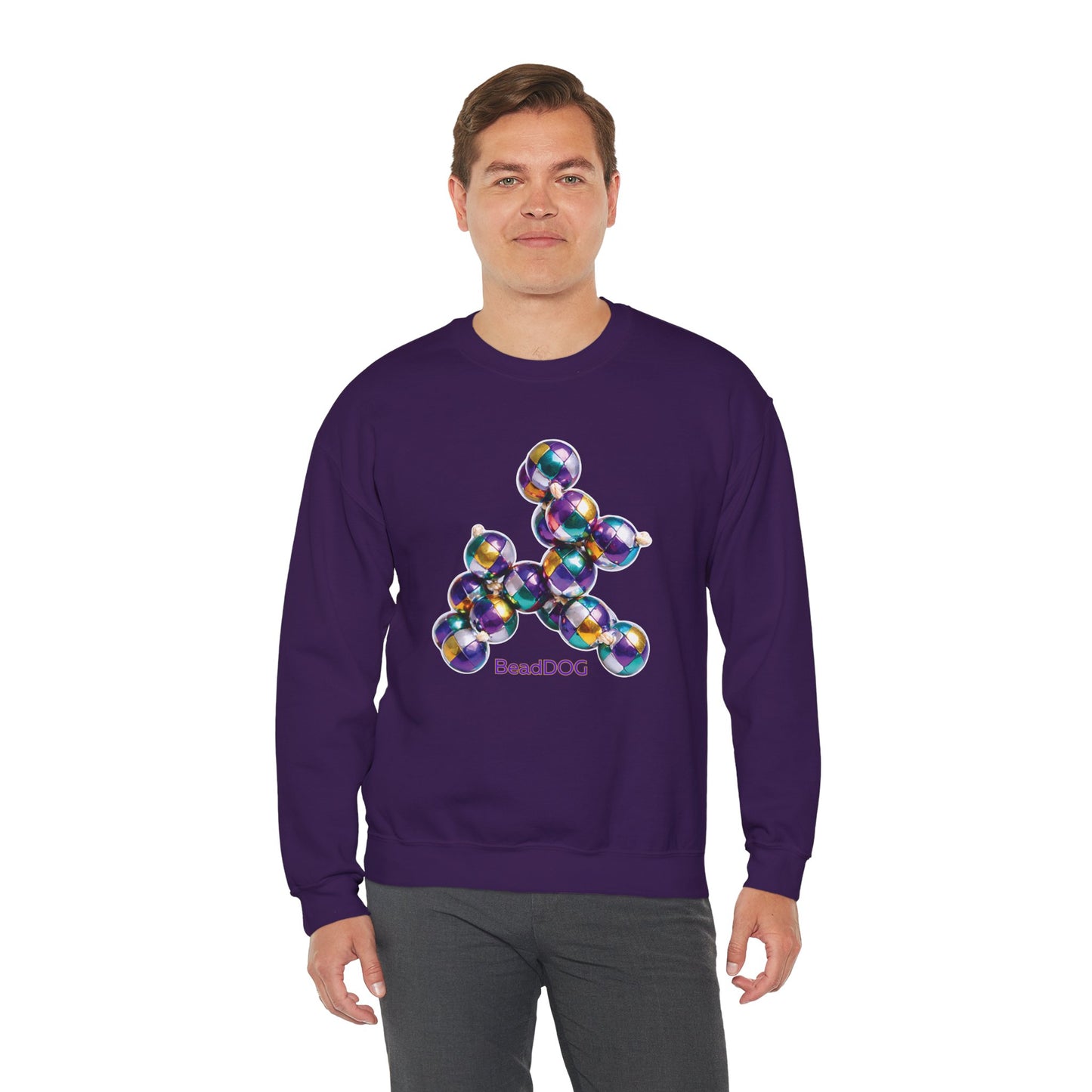 Mardi Gras Harlequin Bead Dog Sweatshirt
