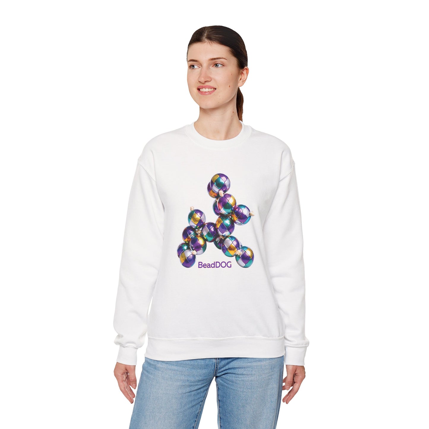 Mardi Gras Harlequin Bead Dog Sweatshirt